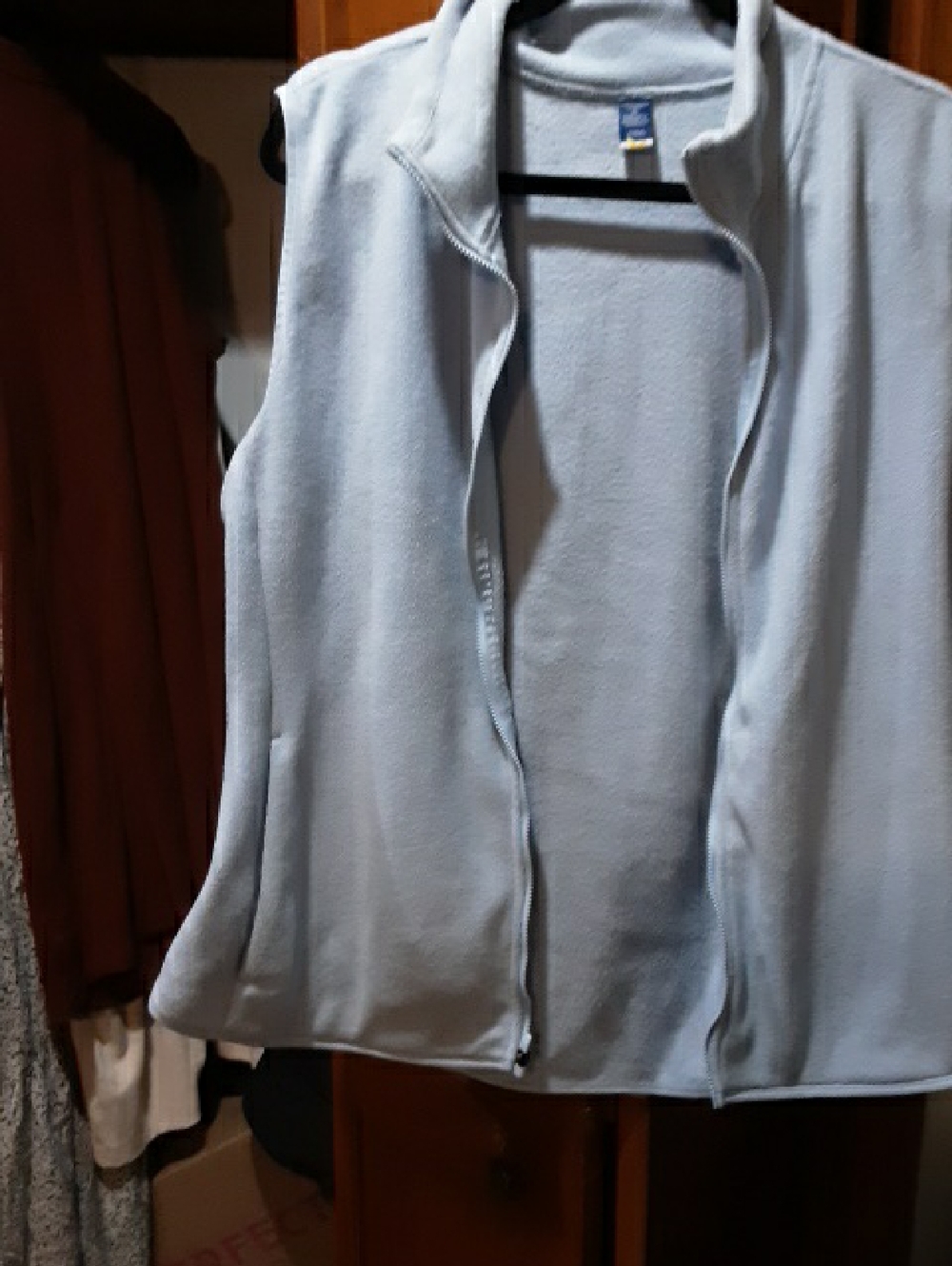 Light Blue Sleeveless Fleece Vest - Ladies Lightweight Layer